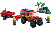 LEGO City 60412 4x4 Tűzoltóautó mentőcsónakkal
