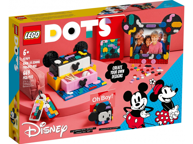LEGO Dots 41964 Mickey egér és Minnie egér tanévkezdő doboz