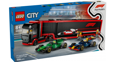 LEGO City 60445 F1®-es kamion, RB20 és AMR24 F1®-es autókkal