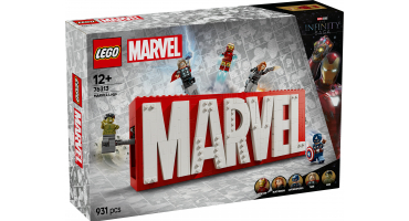 LEGO Super Heroes 76313 MARVEL logó és minifigurák