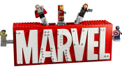 LEGO Super Heroes 76313 MARVEL logó és minifigurák