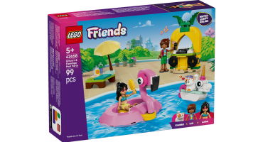 LEGO Friends 42658 Medencés buli flamingóval és egyszarvúval