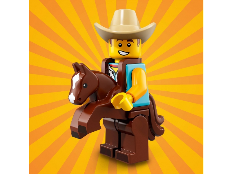 LEGO Minifigurák 7102115 Cowboy ruhás srác (18-as minifigura sorozat - Buli van!)